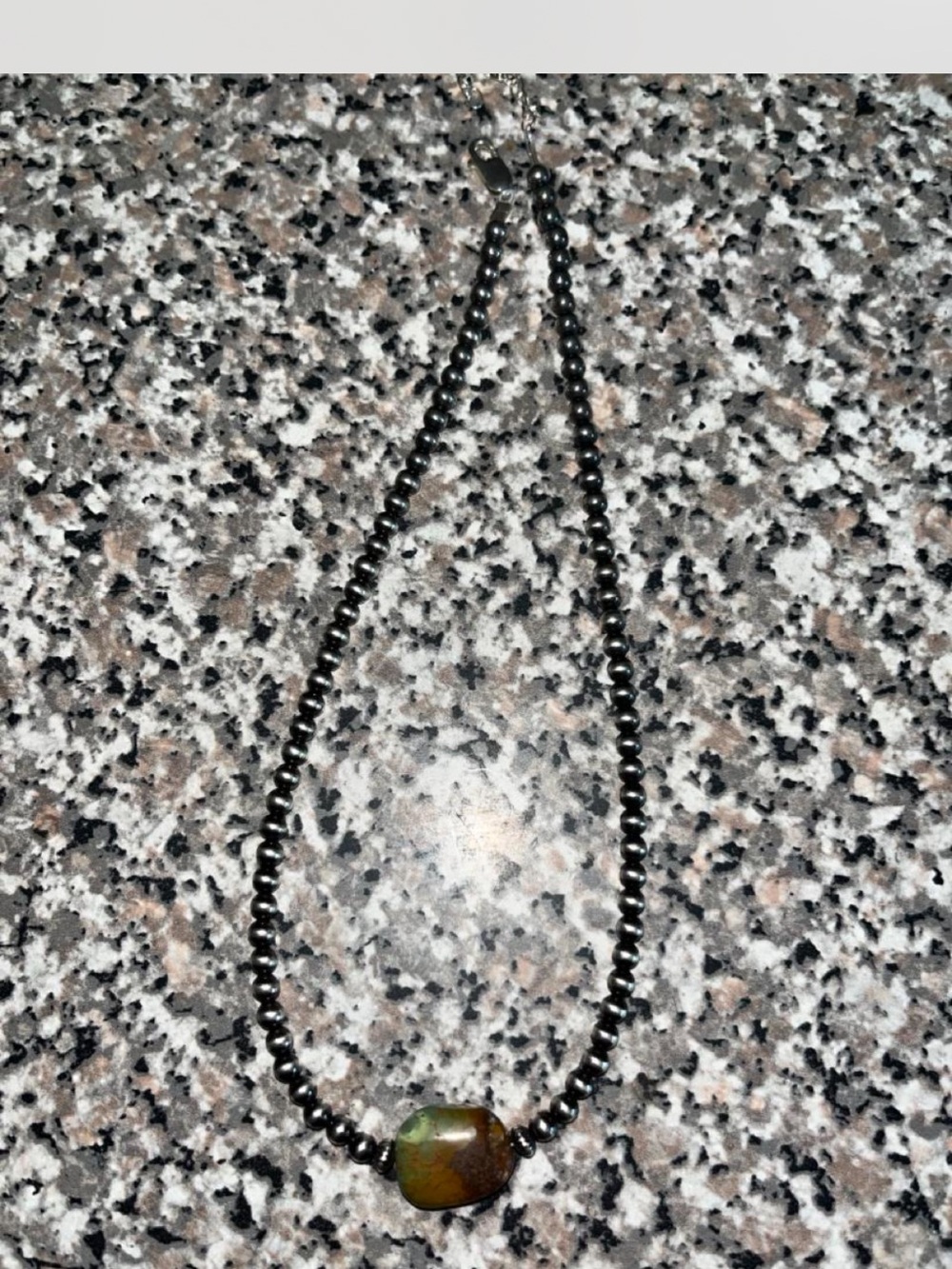 Sterling Silver Navajo Peals with Turquoise Stone